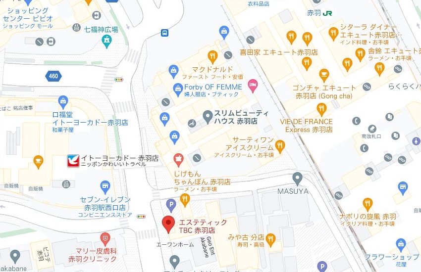 エステティックTBC赤羽店の周辺地図