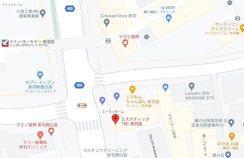エステティックTBC赤羽店の周辺地図