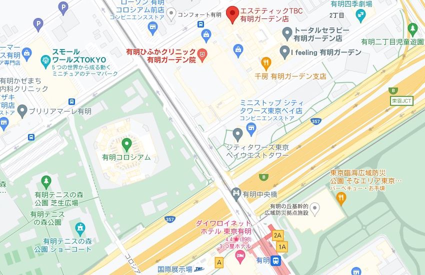 エステティックTBC有明ガーデン店の周辺地図