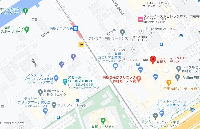 エステティックTBC有明ガーデン店の周辺地図