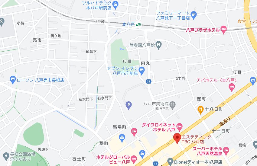 エステティックTBC八戸店の周辺地図