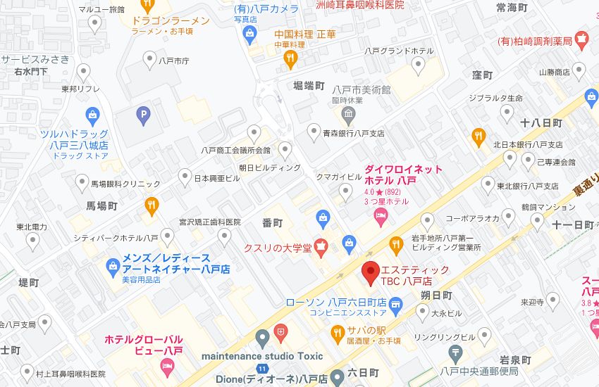 エステティックTBC八戸店の周辺地図