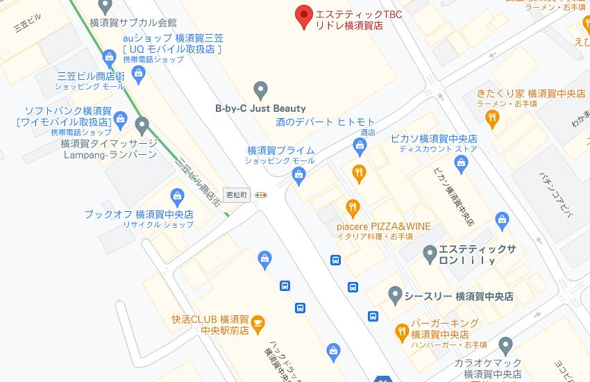 エステティックTBCリドレ横須賀店の周辺地図