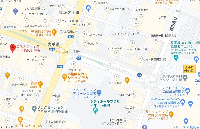 エステティックTBC長岡駅前店の周辺地図