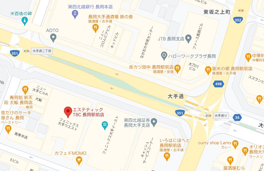エステティックTBC長岡駅前店の周辺地図