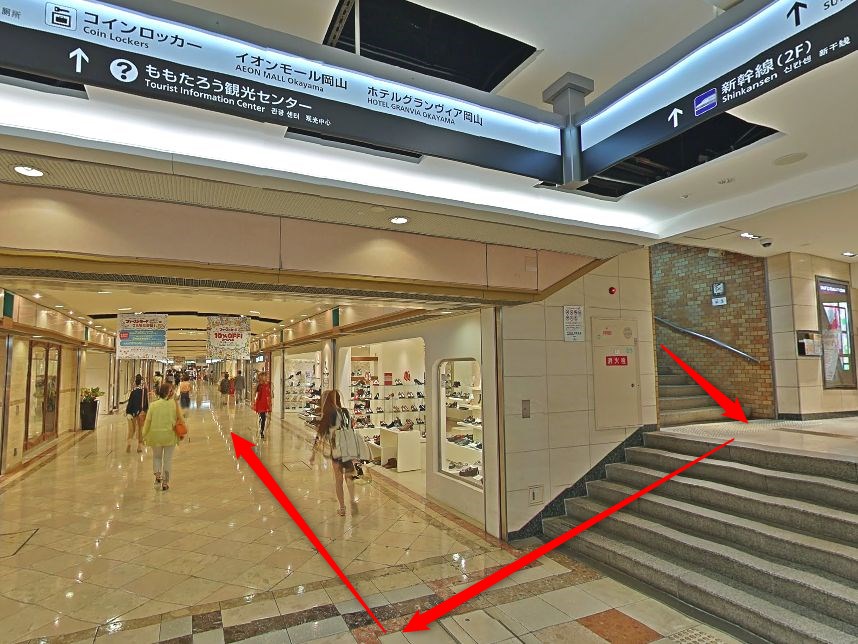 TBC岡山ターミナルスクエアビル店の行き方