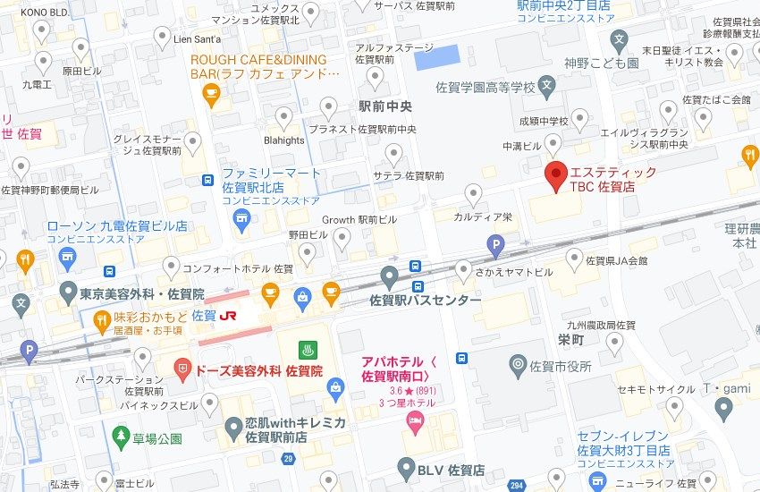 エステティックTBC佐賀店の周辺地図