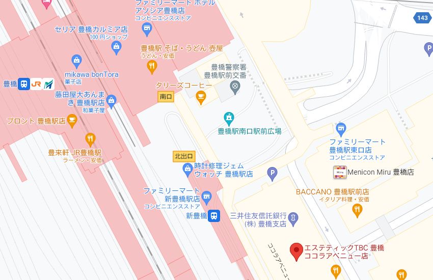 エステティックTBC豊橋ココラアベニュー店の周辺地図