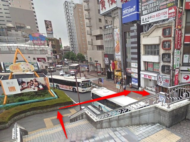 エステティックTBC宇都宮店の行き方