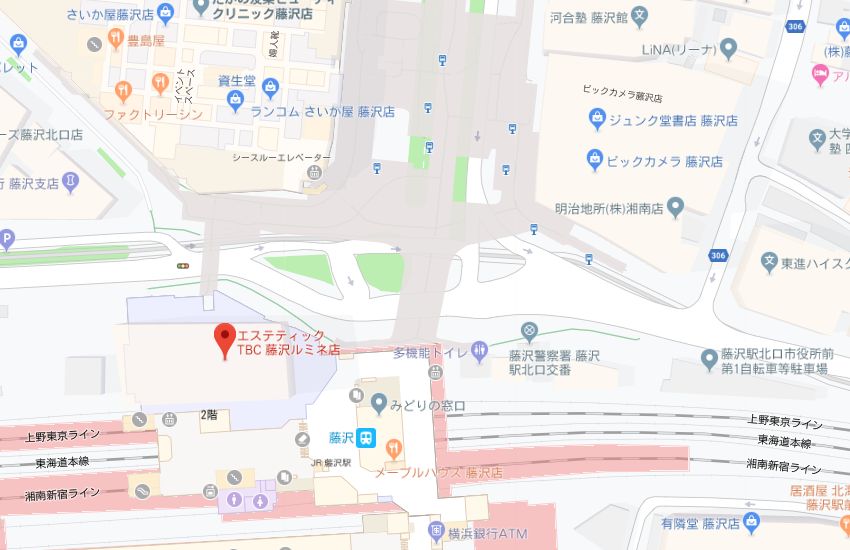 エステティックTBC藤沢ルミネ店地図