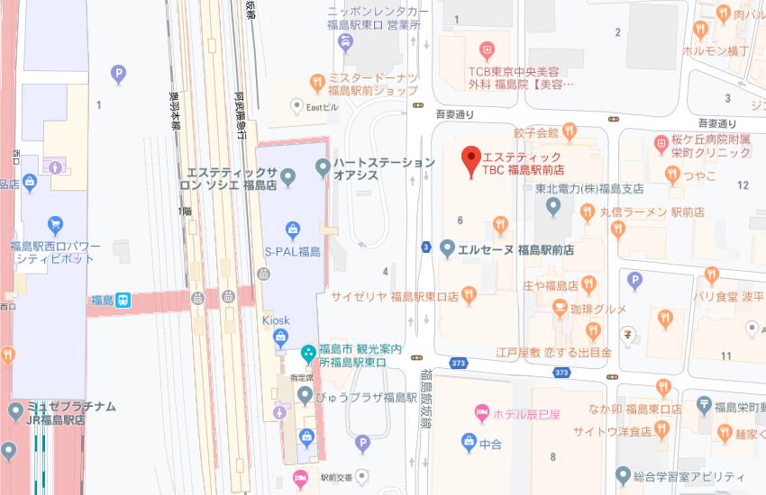 エステティックTBC福島駅前店地図