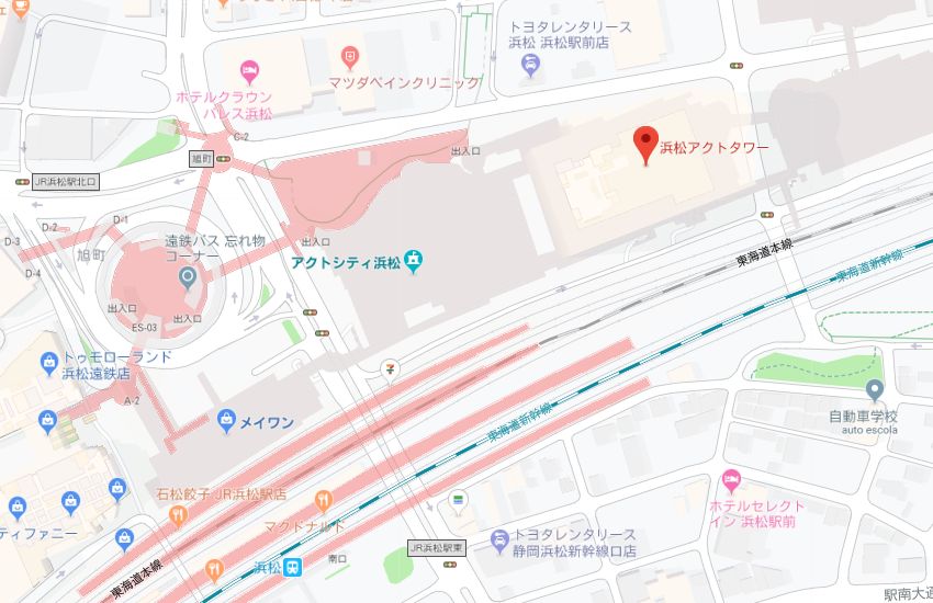 エステティックTBC浜松アクトタワー店地図