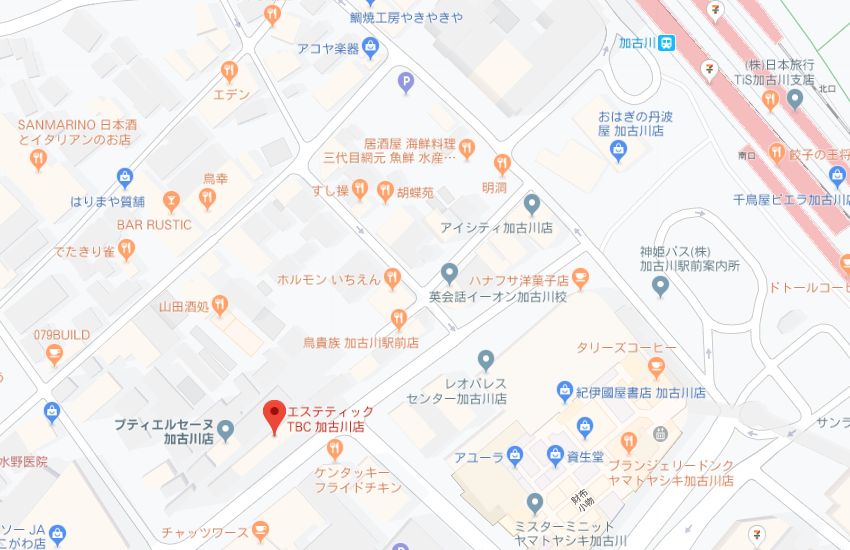 エステティックTBC加古川店地図