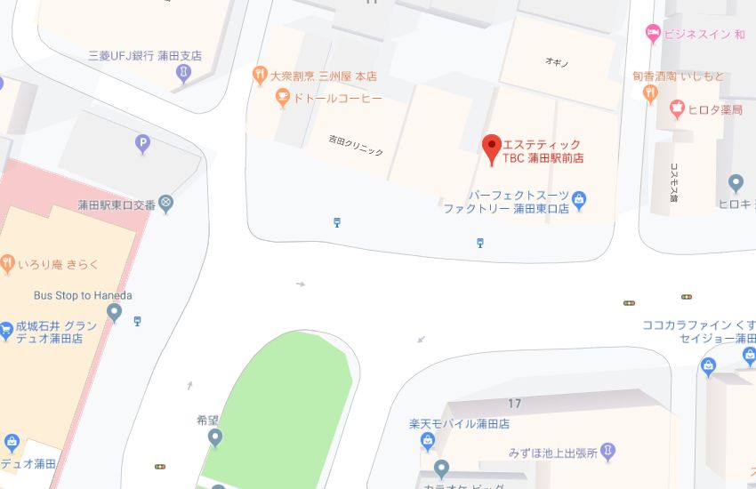 エステティックTBC蒲田駅前店地図