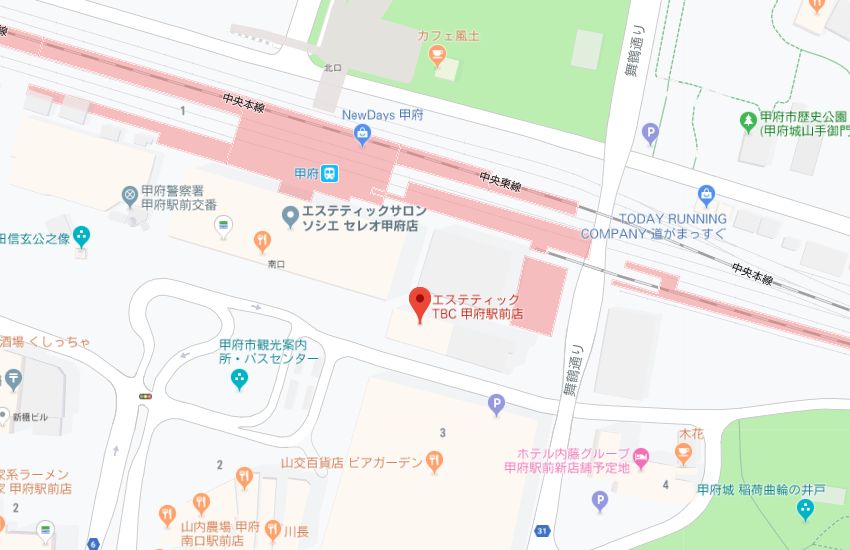 エステティックTBC甲府駅前店地図