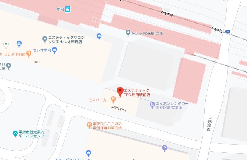 エステティックTBC甲府駅前店地図