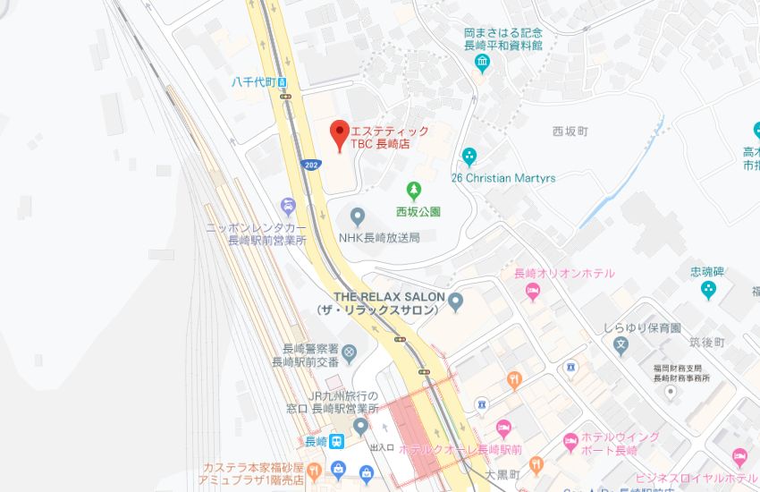 エステティックTBC長崎店地図