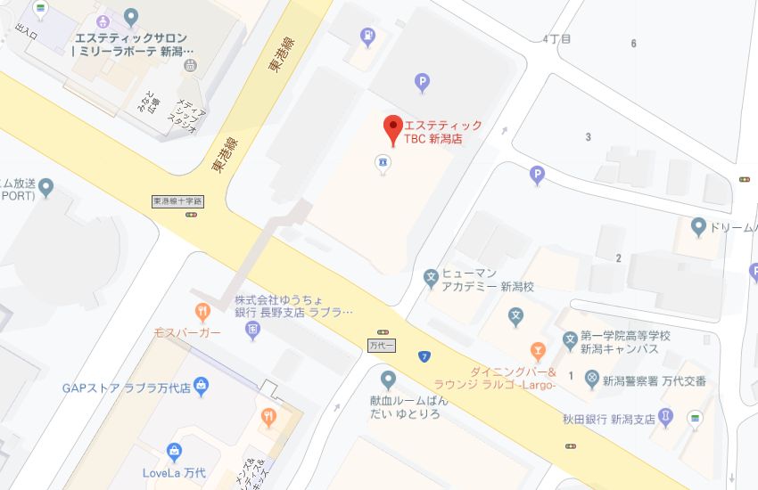 エステティックTBC新潟店地図