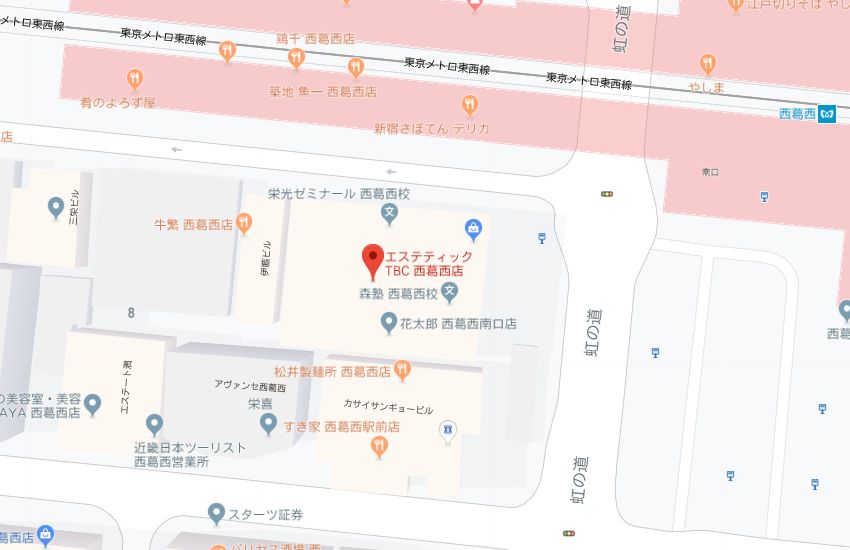 エステティックTBC西葛西店地図