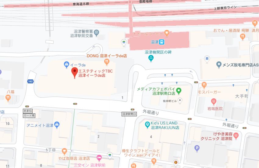 エステティックTBC沼津イーラde店地図