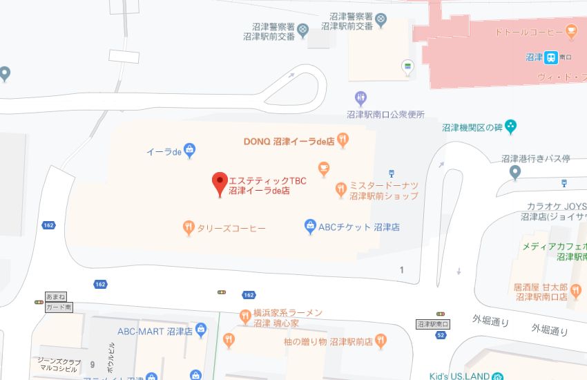 エステティックTBC沼津イーラde店地図