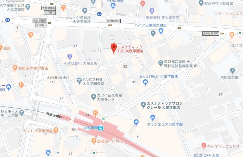 エステティックTBC大泉学園店地図