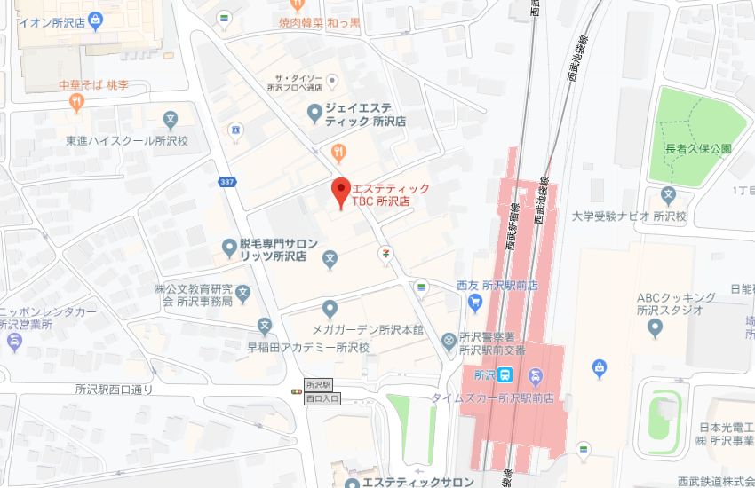 エステティックTBC所沢店地図