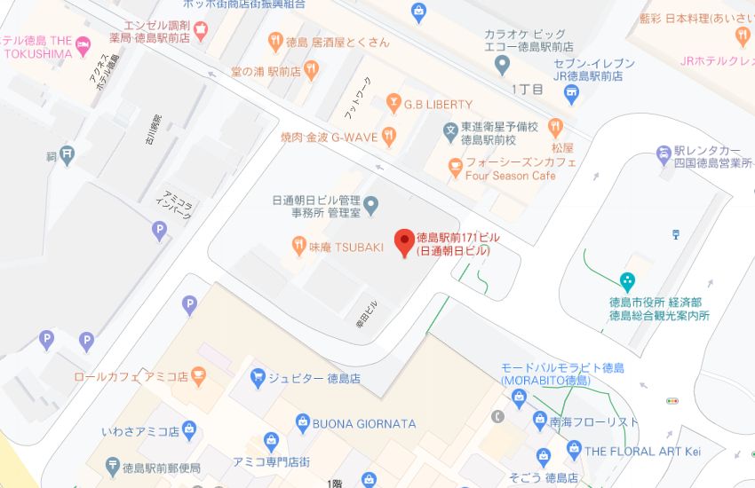 エステティックTBC徳島店地図