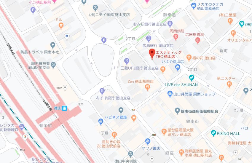 エステティックTBC徳山店地図