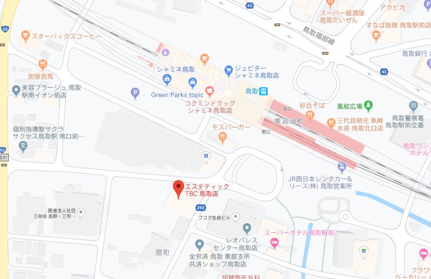 エステティックTBC鳥取店地図
