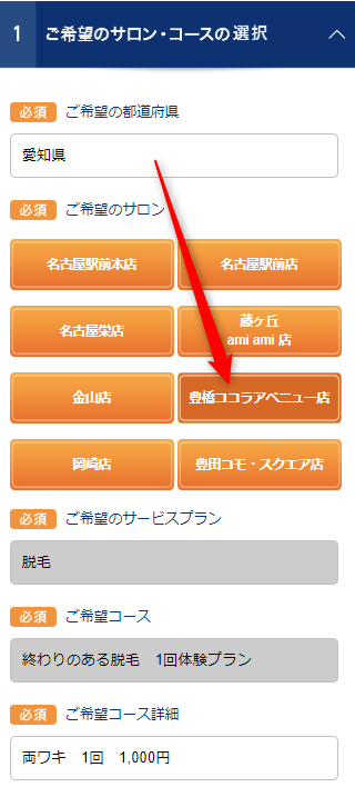 TBC豊橋ココラアベニュー店の無料カウンセリング予約の取り方