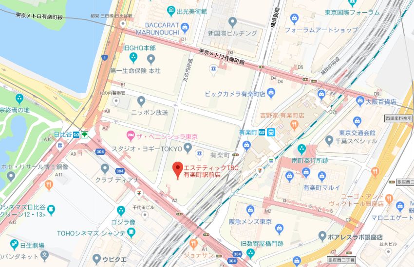 エステティックTBC有楽町駅前店地図