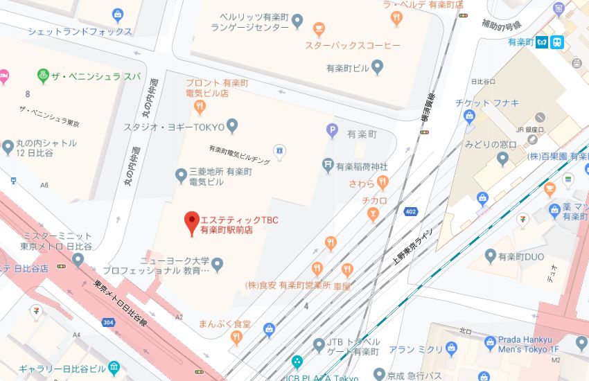 エステティックTBC有楽町駅前店地図
